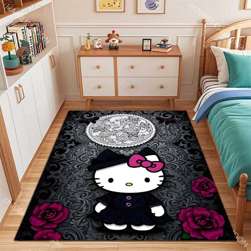 Sanrio Kawaii Hello Kitty Print Carpet for Bed Room Home Decor Childrens Crawling Mat Doormat Living Room Rugs Sofa Floor Mat L251016
