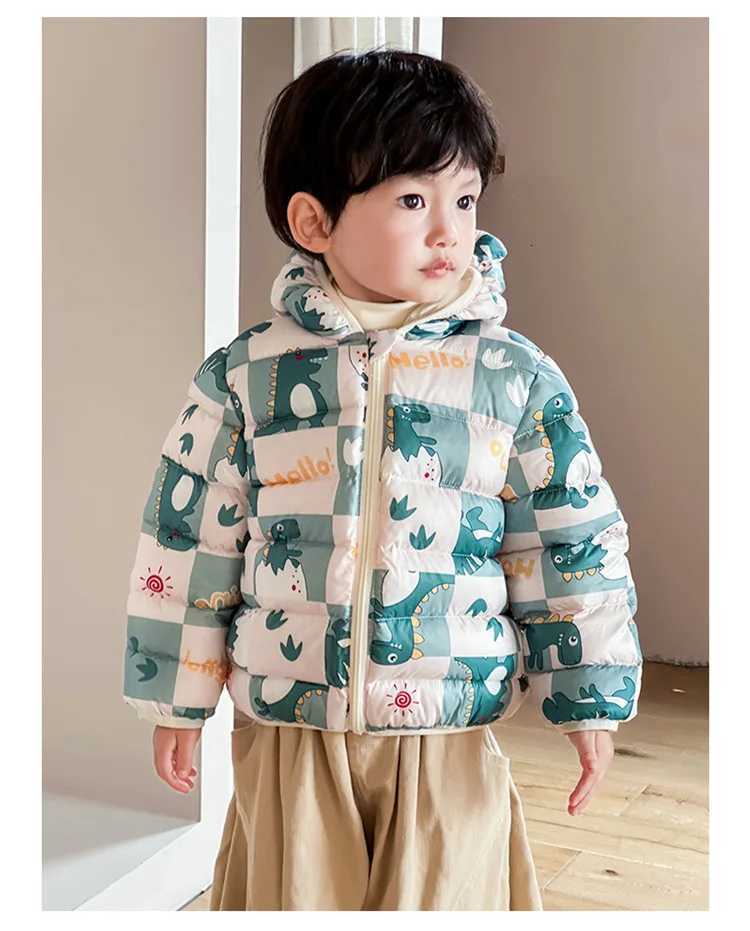 Boys Cotton Clothes 2025 Autumn and Winter New Childrens Clothes Boys Baby Fashion Thick Cotton Cartoon Down Cotton ClothesT251016