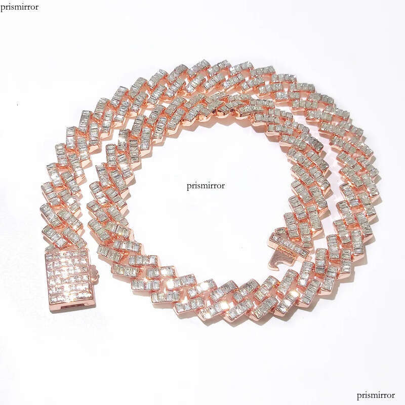 necklace moissanite dia men designer Customization Cuban Full Iced Out Hiphop Chain Pass The Dia Test ice out cuban link chain