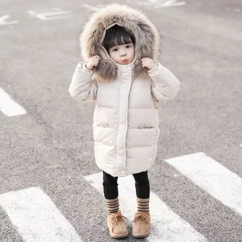 New Winter Down Thick Warm Jacket Girls Waterproof Hooded Coat Children Outerwear Clothing Teenage Kids Parka Snowsuit 2025T251016