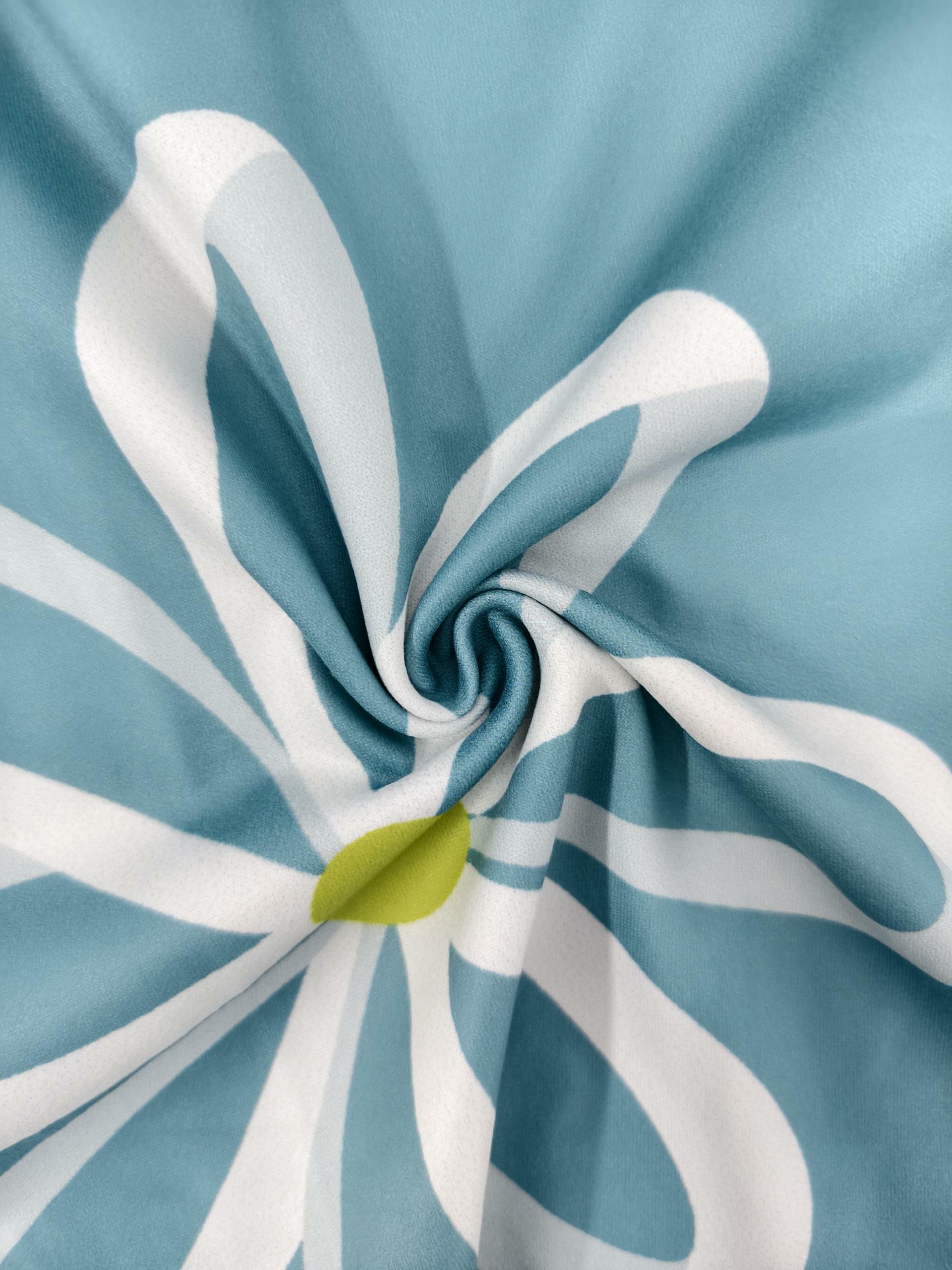 Women's Plus Size Summer Vacation Beach Floral Printed Spaghetti Strap Milk Silk Casual Top - Peacock Blue-YL25236