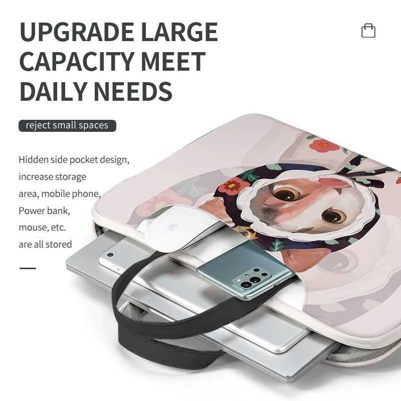 Laptop Bag Sleeve Handle Bag DIY Cartoon Waterproof Shockproof Case 13 14 15 17 inch Black Handle Bag Messenger Bag Laptop CaseW251015