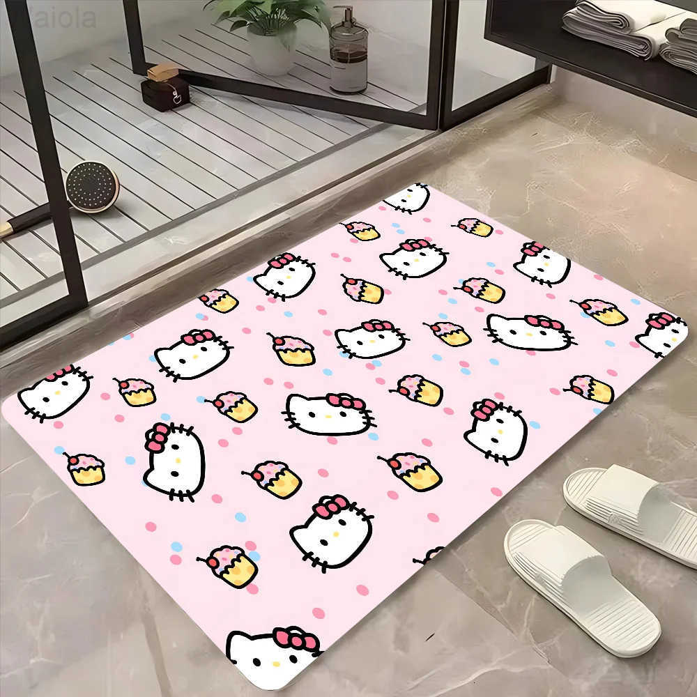 Sanrio Cartoon HHello KKitty Floor Mat Doormats Home Carpet Foot Mat Bathroom Absorbent Mats AntiSlip Mats Home Decor Supplies L251016
