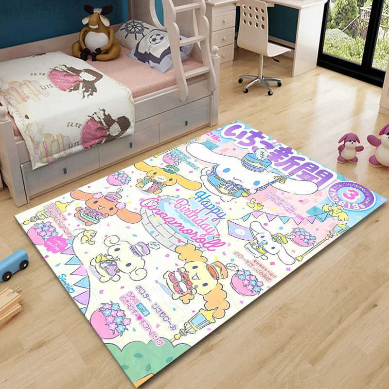 Sanrio Hello Kitty Anime 3D Large Area Rugs Carpets Home for Living Room Childrens Kids Nonslip Bedroom Sofa Doormat Floor Mat L251016