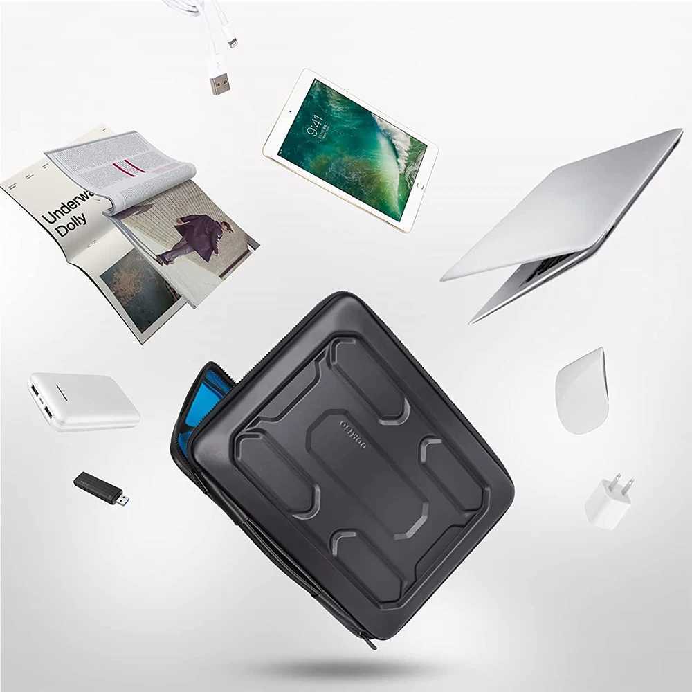 DOMISO Protective Hard Shell Laptop Sleeve Bag With Handle For 13 14 156 17 Inch Notebook Bag Shockproof Computer BagW251015