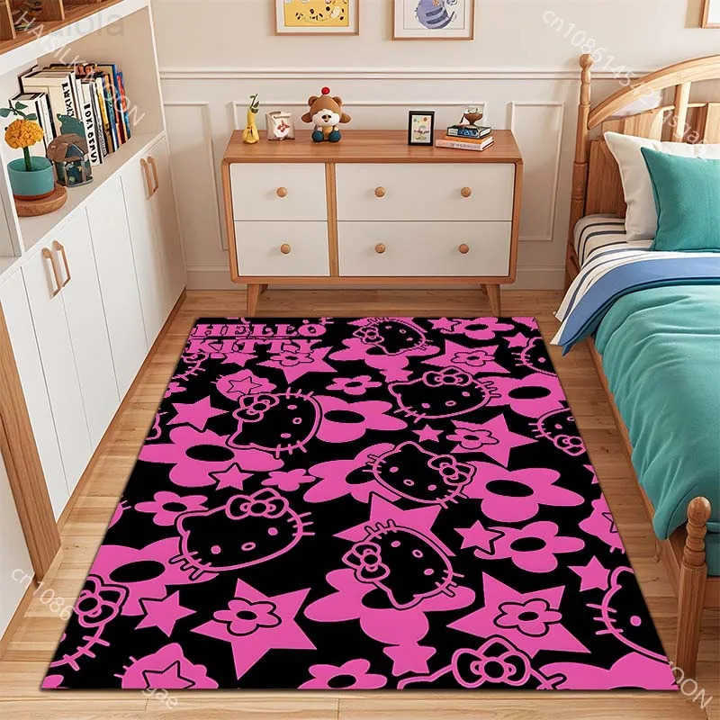 Sanrio Kawaii Hello Kitty Print Carpet for Bed Room Home Decor Childrens Crawling Mat Doormat Living Room Rugs Sofa Floor Mat L251016
