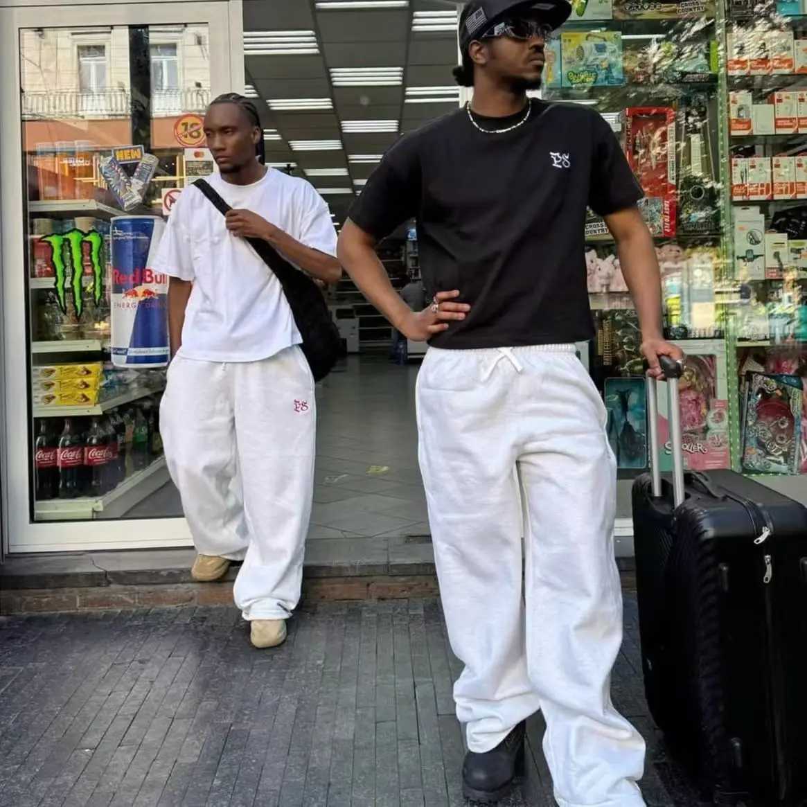 American Fashion Printed Sweatpants Hip Hop High Street Casual Loose Trousers Straight Pants Men Women Y2K Wideleg Sports J251203