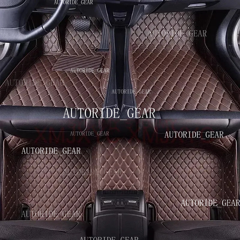 Custom 3D Car Floor Mats For Mercedes Benz Utor28 GLA X156 H247 2019-2023 GLB 5 7 Seat Interior Accessories Artificial Leather