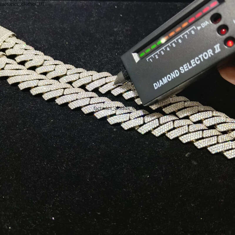 Hot Sell Hip Hop Jewelry Pendants VVS D Color Moissanite Chain Necklaces Sier Zircon Brass Men Cuban Link