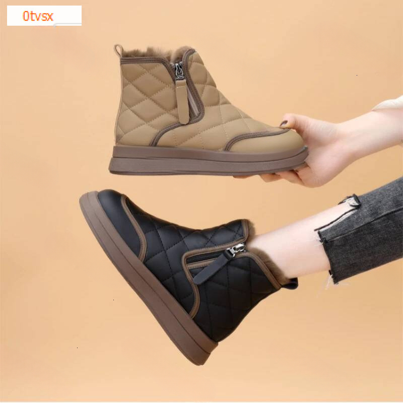 Thickened Warm Luxury Shoes for Women's Boots Thickened Soft Bottom Plush Cotton Snow Boots Autumn/Winter New Designer Shoes