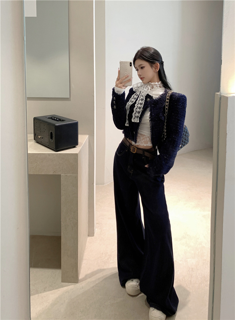 2025 autumn fashion and winter new designer jacket top women's luxury jacket autumn and winter new French Korean retro short sleeved cardigan top