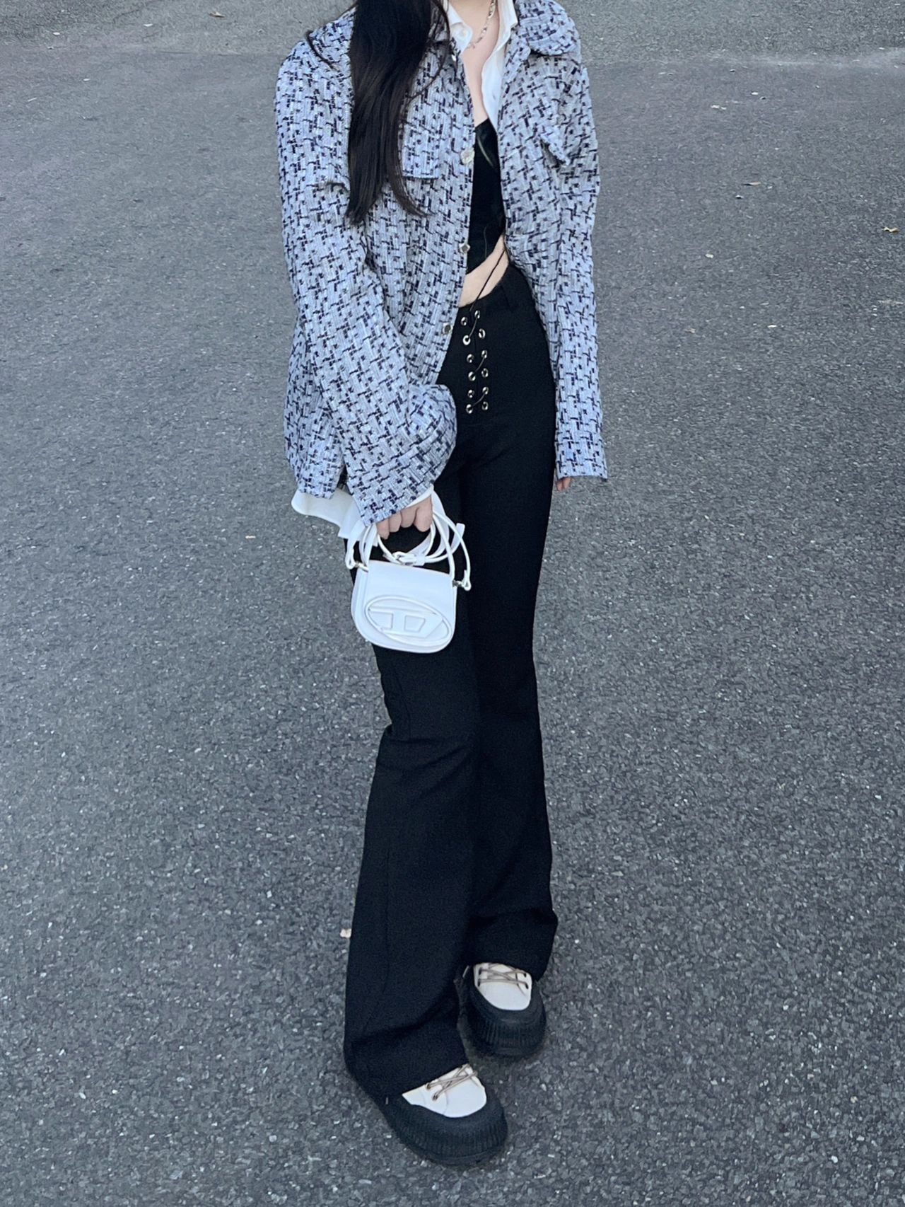 fashion 2025 Autumn/Winter New Top Checkered Women's Designer Jacket Autumn Design Niche Korean Edition Loose Multi functional Young Fashion Wint