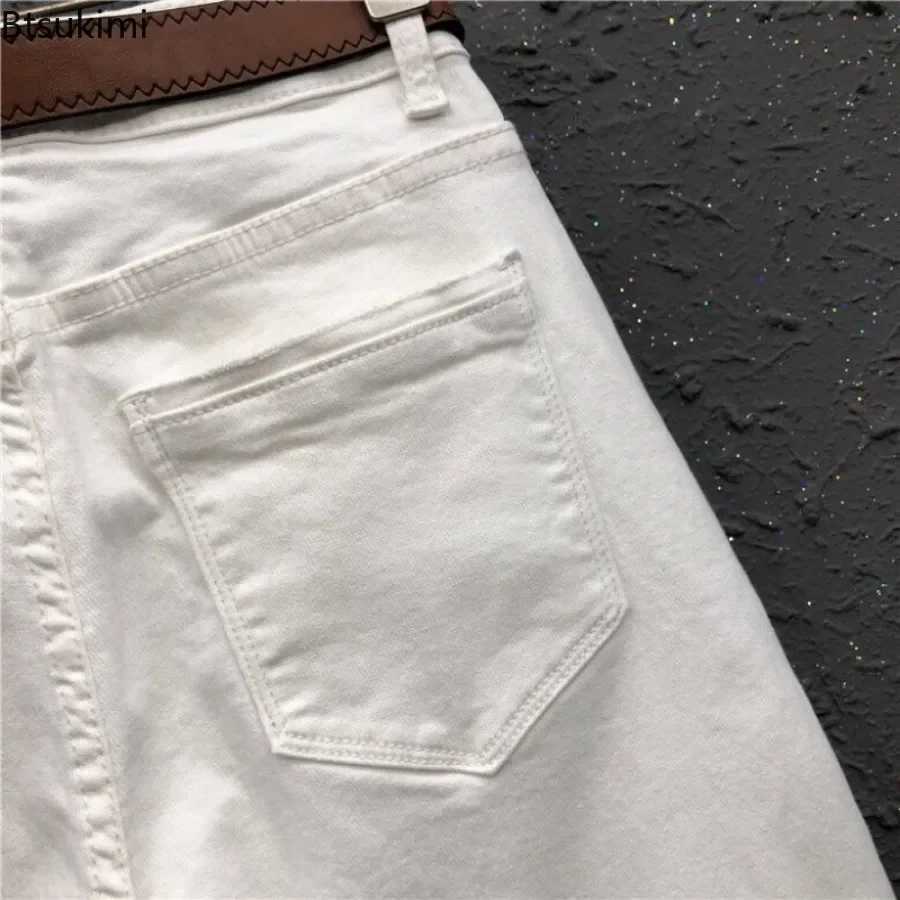 New 2025 Basic Womens Casual Jeans Pants Solid High Waist Harem Pants Female White Black Slight Strech Denim Pant Woman L4XL W251015