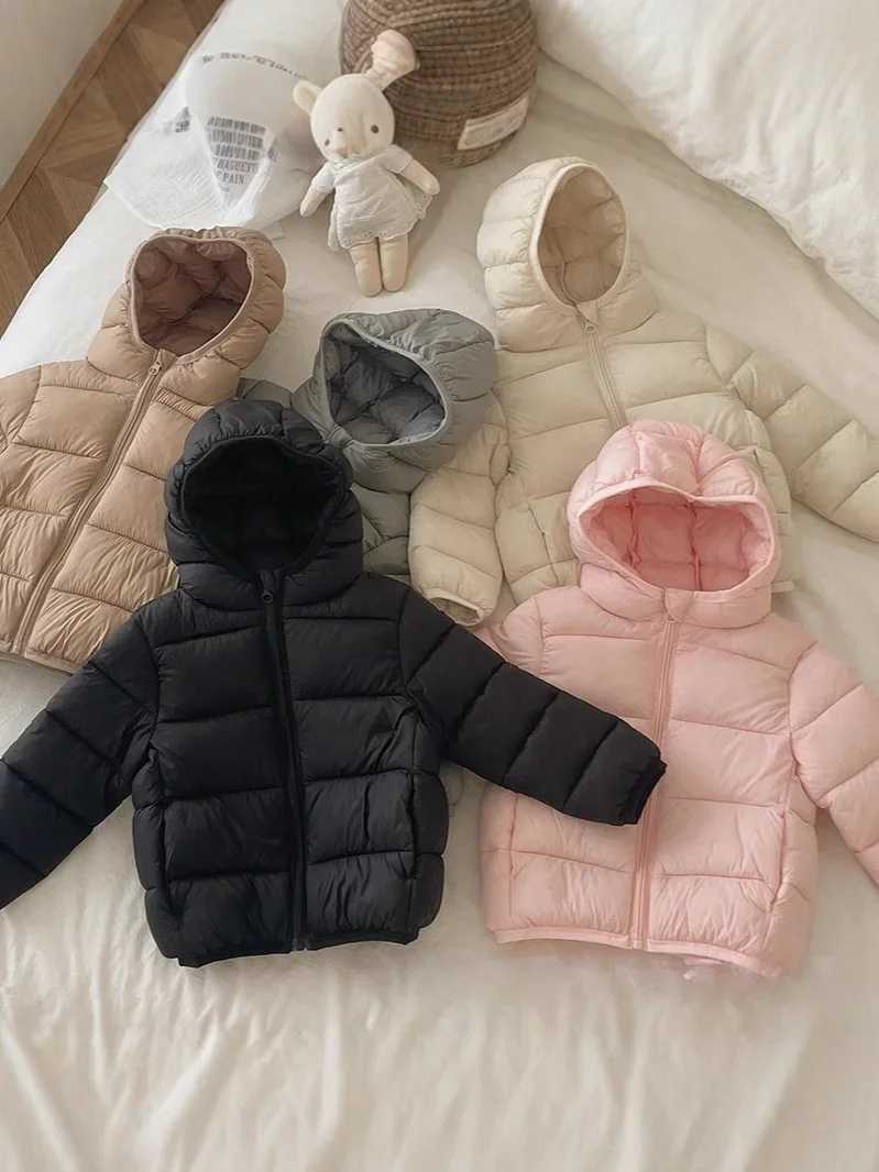 Winter Kids Hooded Coat Unisex Warm Cotton Jacket for Boys Girls Casual Children Thickened OuterwearT251016