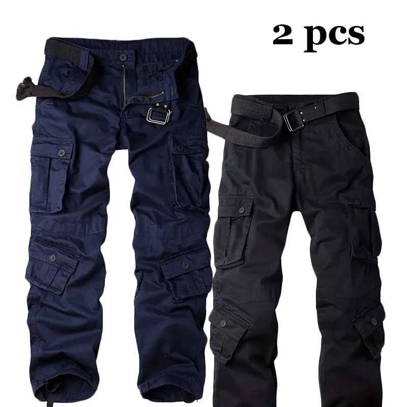 MultiPocket Work Pants Men Midweight Field Training Trousers Autumn 12Pcs Casual Cargo Pants Outdoor Tactical Hiking Trousers J251203