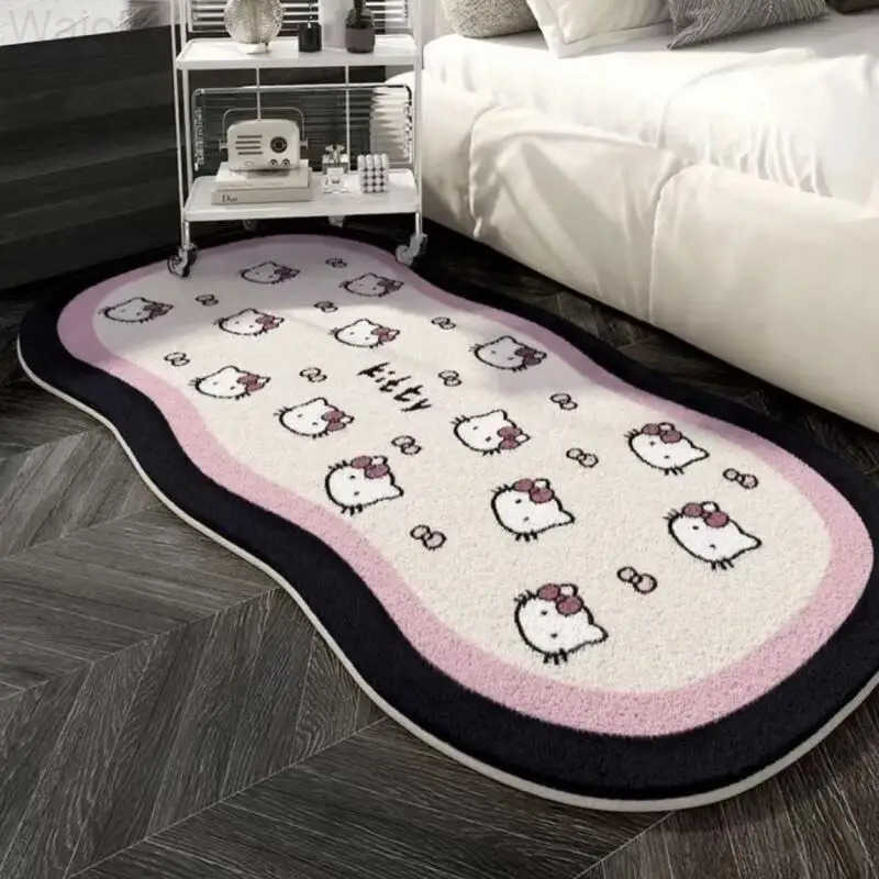Sanrio Hot Hello Kitty Carpet Foot Mat Bedroom Floor Mat 12040Cm Room Bedroom Living Room Decoration Household Kawaii Anime New L2510161