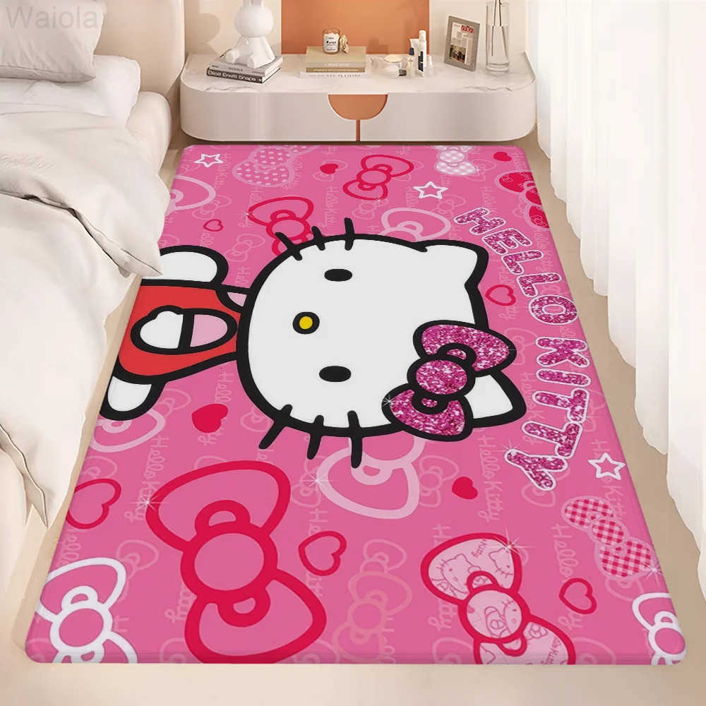 Sanrio Hello KKitty Floor Mat INS Style Soft Bedroom Floor House Laundry Room Mat Antiskid Household Carpets L251016