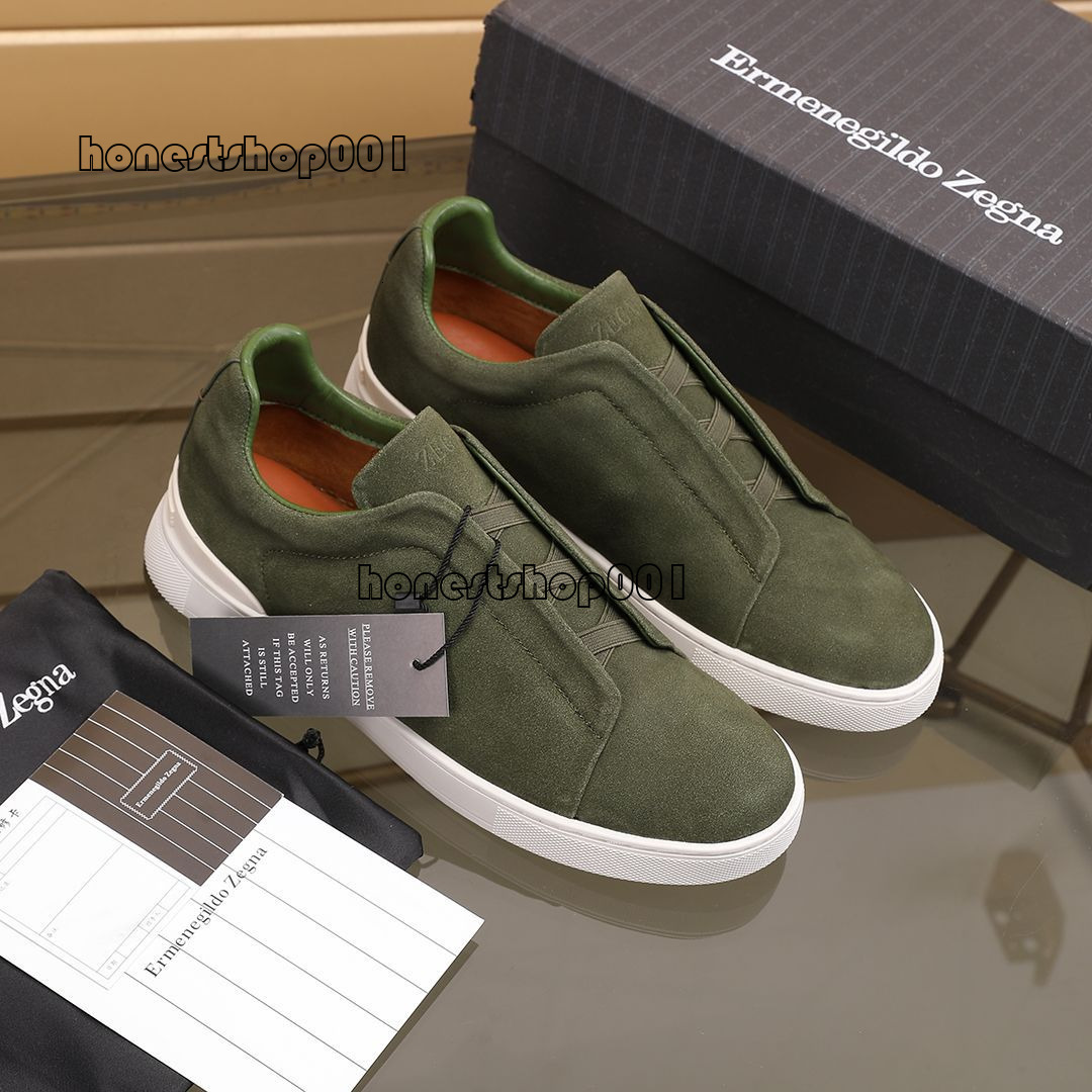 TOP Designer Men Ermenegildos Zegn Dress Lace-up Business Casual Social Party Quality Leather Chunky Sneakers Formal Trainers Outdoor Shoes 747
