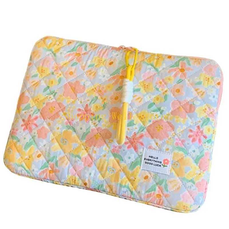 KX4B Floral Laptop Sleeve Computer Bag 111415 Computer Practical Notebook Bag Flower Pattern Laptop SleeveW251015
