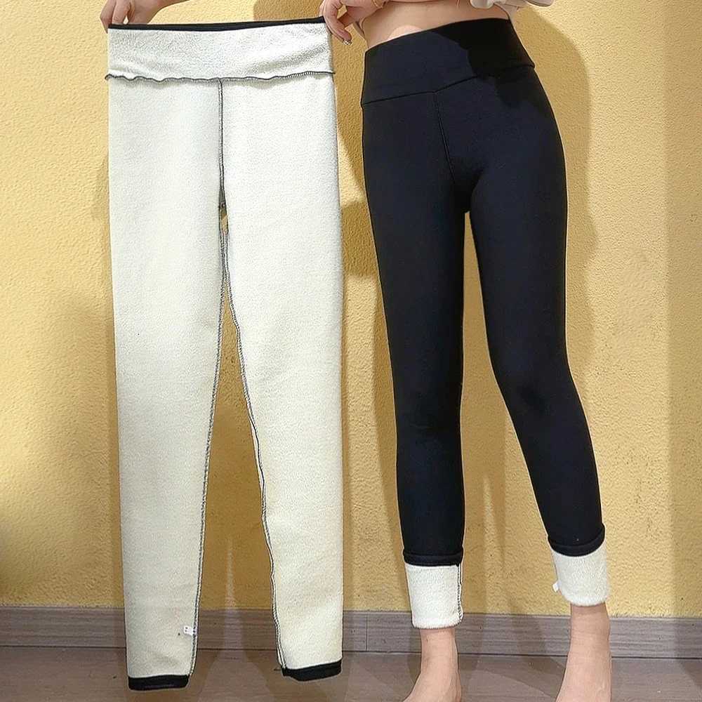 Women Lamb Fleece Legging Seamless High Waist Thick Thermal Legging Trendy Winter Warm Female Tights Insulated Pantalon PantsT251016