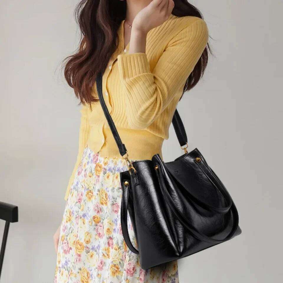 Handbags Designer 3 Layers Leather Hand Big Capacity Tote Bag For Women Vintage Top-Handle Shoulder Bags Suotong251016 Suotong251016 Suot251017