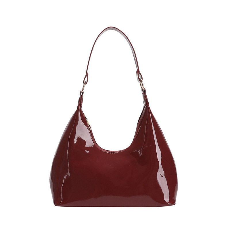 Luxury Bag 2025 New Retro Shiny Small Square Shoulder Bag, Fashion Solid Color Underarm Purse for Women, Versatile Crossbody Bag Free Shipping