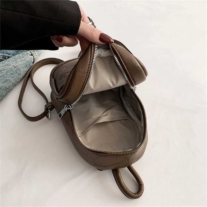 2023 NEW Backpack Vintage Small Rucksack Fashion Double Strap Shoulder Bag for Girl Women Solid Color Letter Printed BagT251016