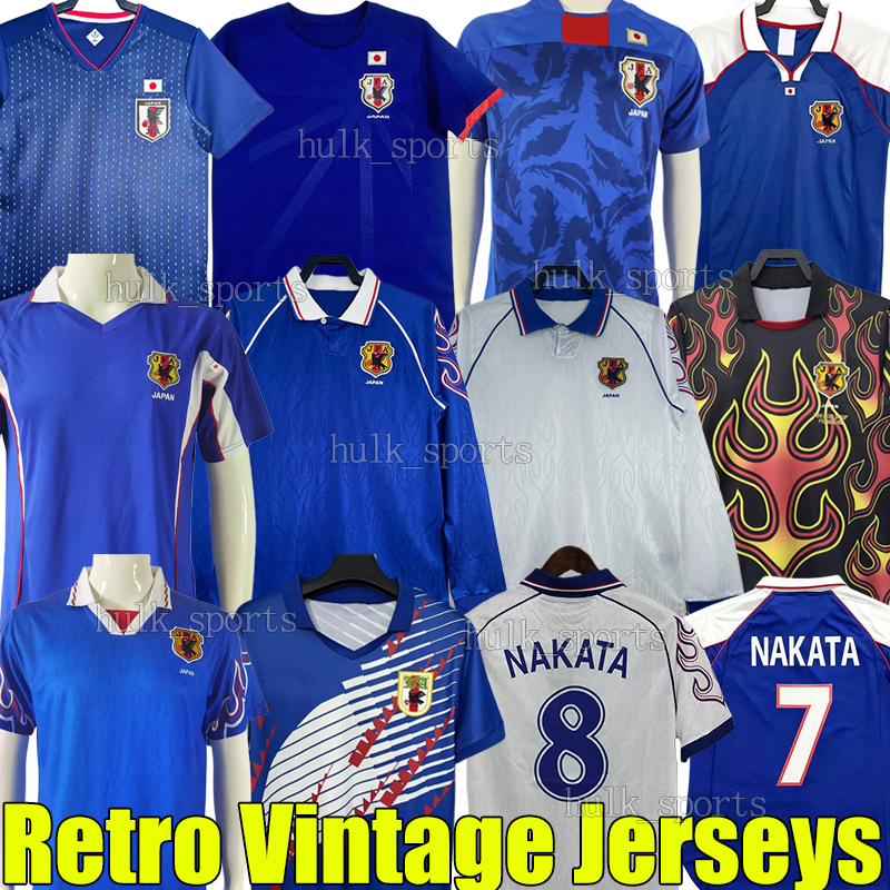 1998 Japan Retro Soccer Jerseys NAKATA KAZU NANAMI NAKAYAMA OKANO SOMA AKITA INAMOTO HATTORI KAWAGUCHI 1994 96 98 99 2000 2006 10 14 16 18 Men kids kit set Football Shirt