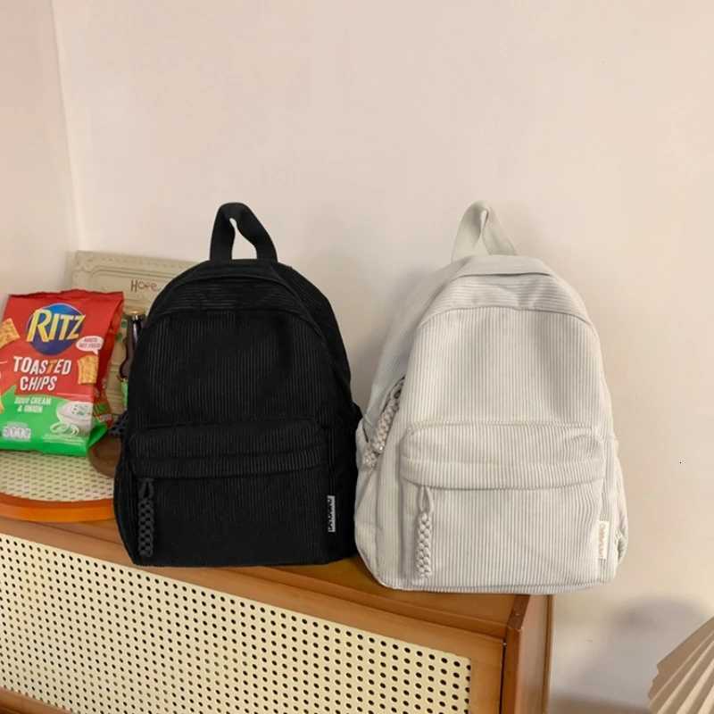 Corduroy Backpack for Casual Simple Women Backpack Versatile Travel Backpack Back To School Bags Class Bag for Girl Mochilas SacT251016