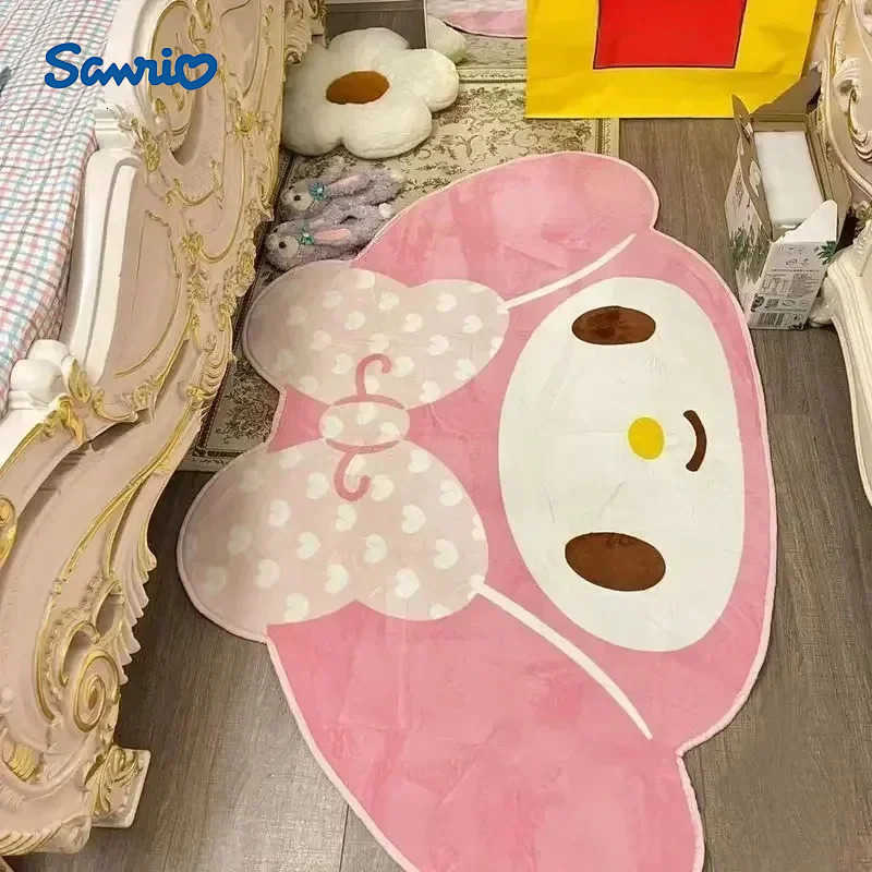Sanrio Saniro My Melody Carpet Kawaii Home Soft Fur Rugs Girls Bedroom Living Room Floor Mat Doormat Decoration Cartoon Gift L251016