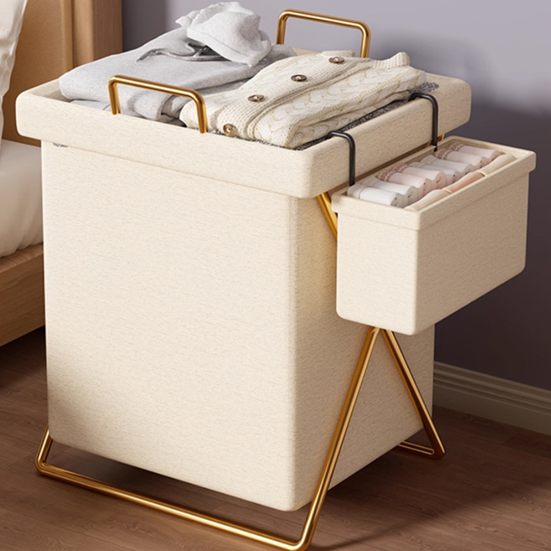 Foldable dirty clothes basket home fabric with lid dirty clothes storage basket laundry basket bathroom basket artifact