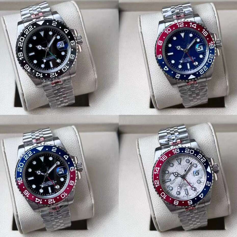 Coke Black Basketball Ring Submariner Water Ghost Solid Steel Band Luminous Waterproof Seiko GMT-Master Movement Watch
