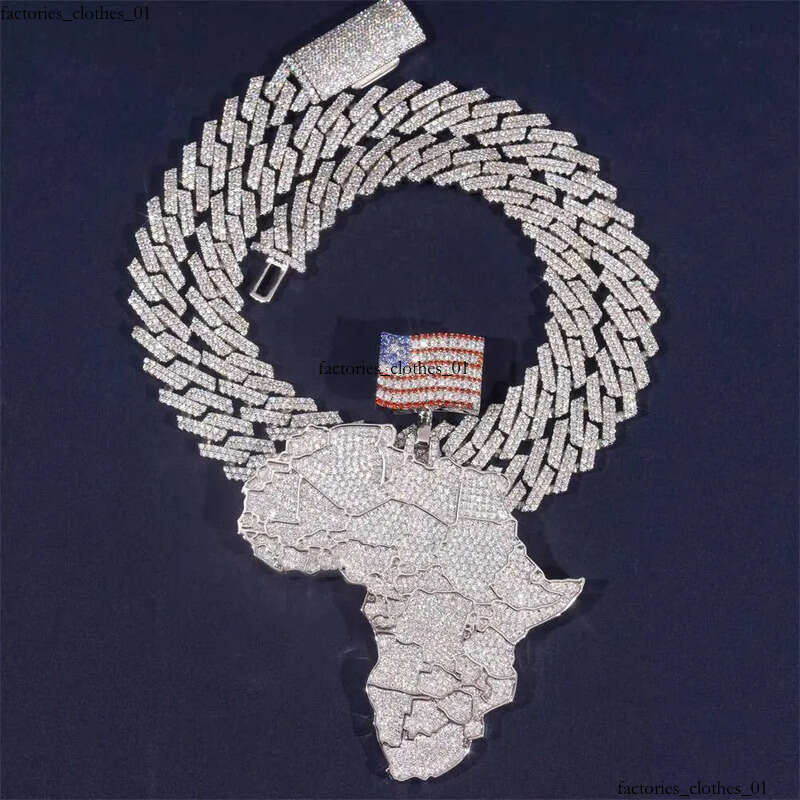 Ready Made Big Map Hip Hop Rapper Iced Out Large Size Moissanite Pendant