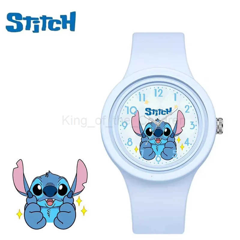 Disney New Stitch Children Watches for Girls Silicone Strap Round Quartz Kids Watch Boys Student Clock Gift Toys Para Ninos H251016