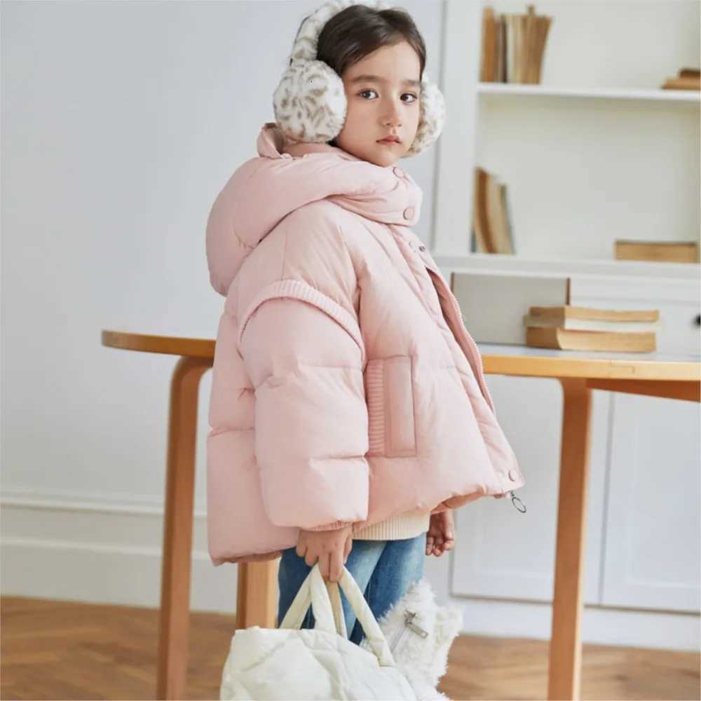 2025 Girls Boys Kids Winter Coats Hooded Cotton Padded Thick Warm Tops Jacekts Fashion Children Overcoats ClothesT251016
