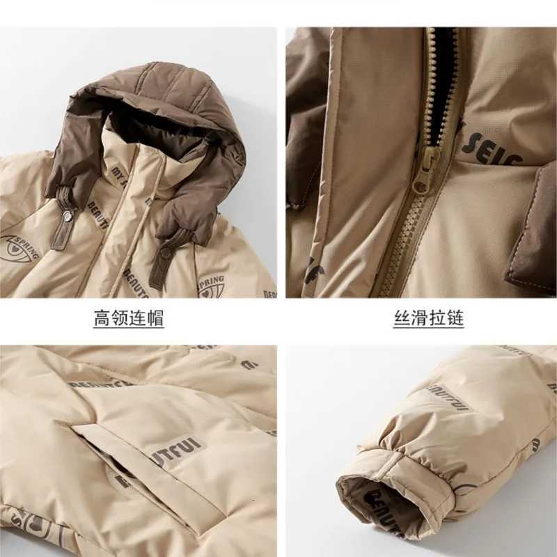 Girls Winter Clothing down Jacket New Western Style Childrens Winter White Duck down Coat Girls Thickened Long Section TopT251016