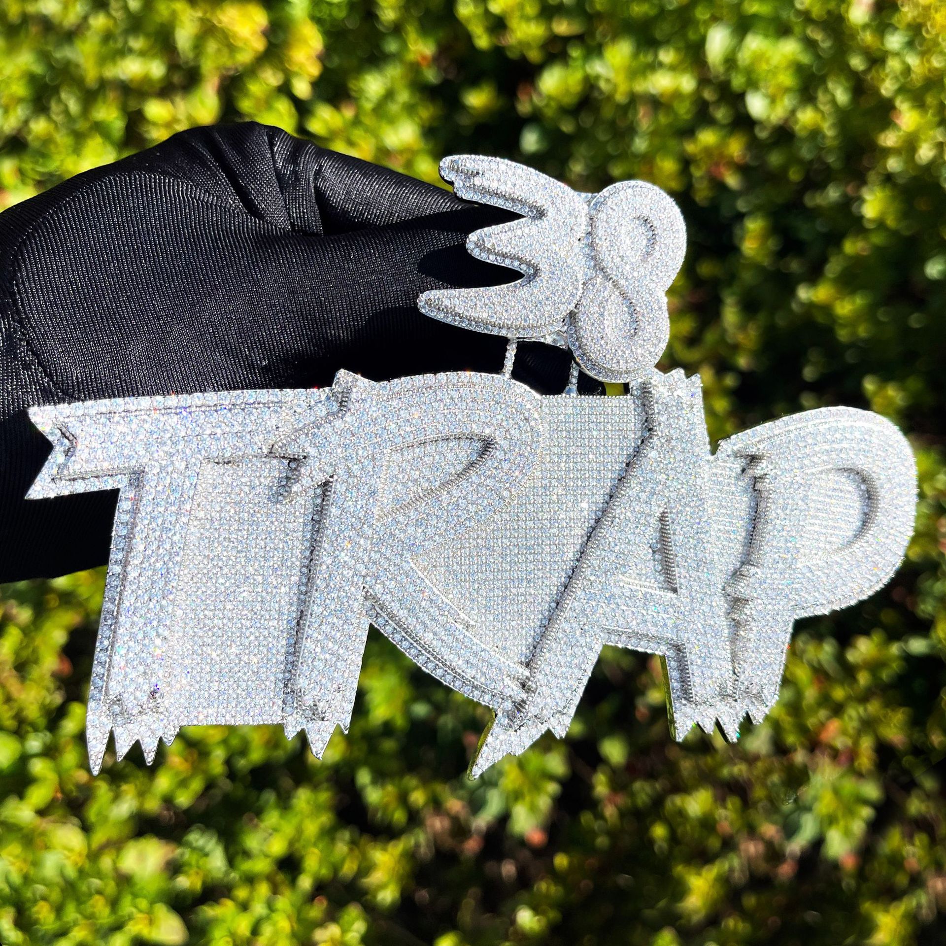 Hip Hop Large Custom A-Z Letters Name Pendant Necklaces Bling 5A Zircons Jewelry