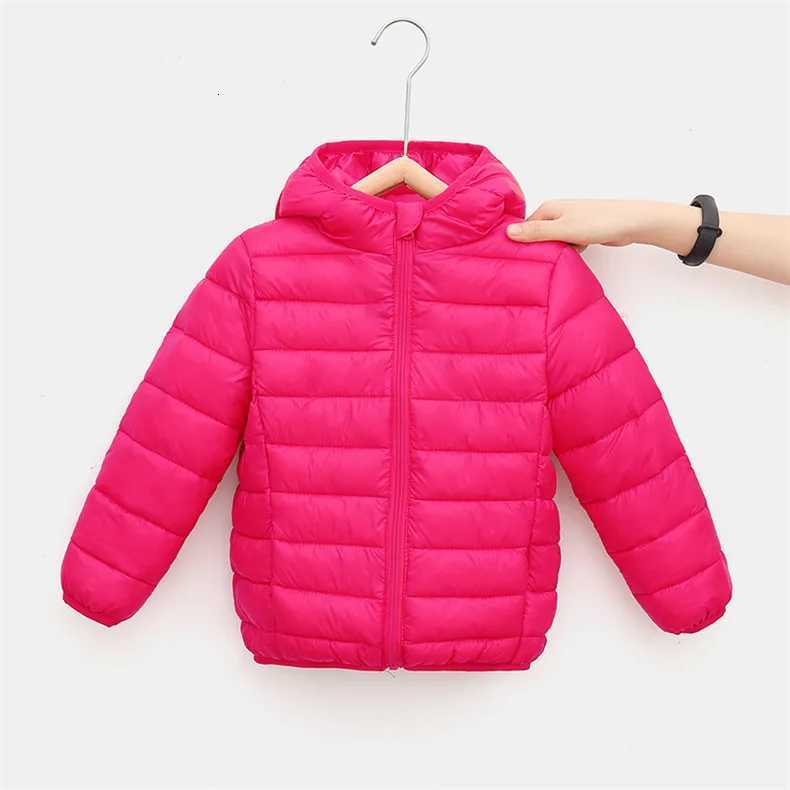 Lightweight Kids Down Puffer Jacket 2025 Winter Warm Outerwear for 4 To 6 8 10 12 Years Boys Girls Multi Bright ColorsT251016