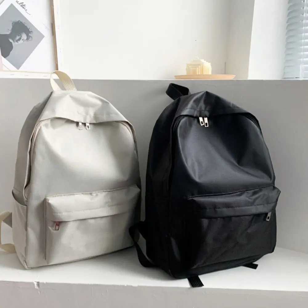 1PC Fashion Solid Color Backpack Gifts Large Capacity Schoolbag Book Bags Simple Travel Backpack School BagsT251016