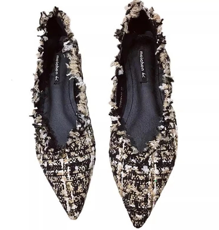 Womens Flat oes Spring Autumn Versatile Pointed Toe Ele Soft Bot Casual Low Cut Faionable Single oes 251013