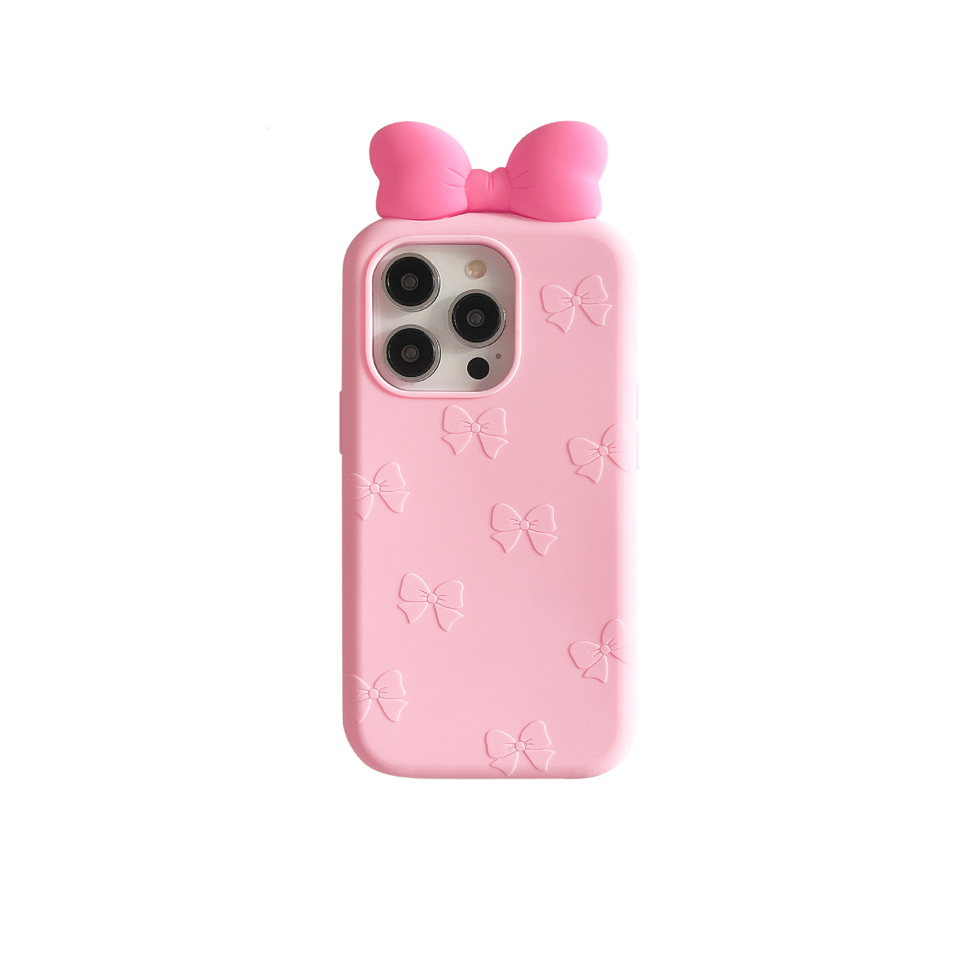 3D Cute Bowknot Case iPhone 17 Pro Max , Apple 16 Pro Protective Cover for Women