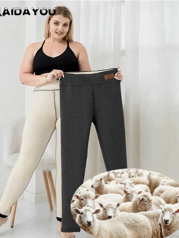 Cashmere Leggings 800g 2 Pound Super Heavy Winter Super Warm for Women Thermal legging High Waisted Pants FleeceT251016