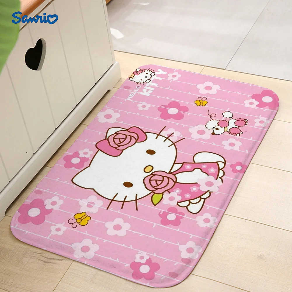 Sanrio Hello KKitty Floor Mat For Living Room Sofa Floor Cushions Modern Soft Fluffy Home Rug For Childrens Bedroom Play Carpet L251016