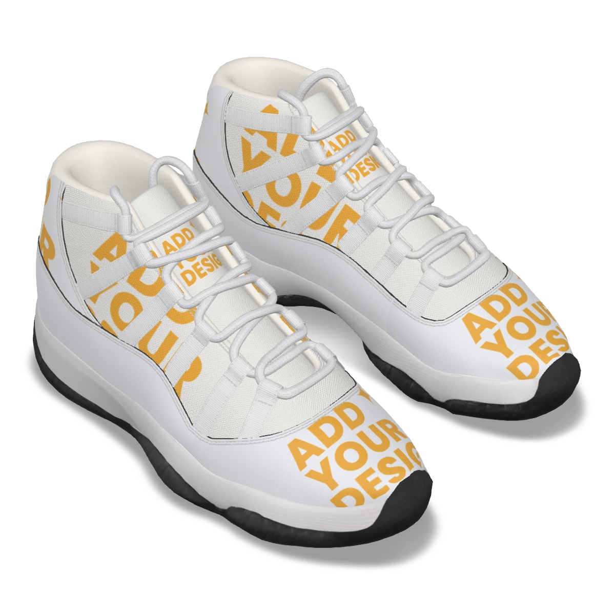 DHgatepod Men's High Top Basketball Shoes | PU & Canvas Upper | Non-Slip Rubber Sole | All Season Sports & Casual Wear