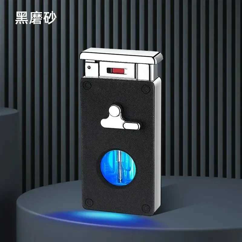 Dual Flame Smart Voice Control Lighter Touch Ignition Rechargeable Windproof Cigarette Lighter Colorful Design Outdoor Home Use C251016