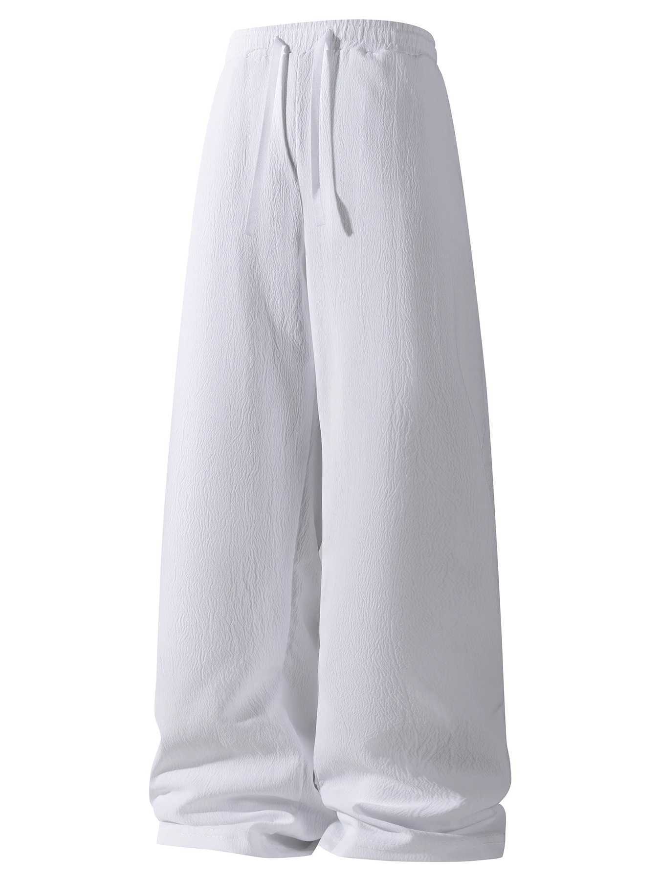 Fashion Mens Wide Pants Oversize Sports Streetwear Summer Male Breathable Loose Trousers Solid Color Sweatpants J251203