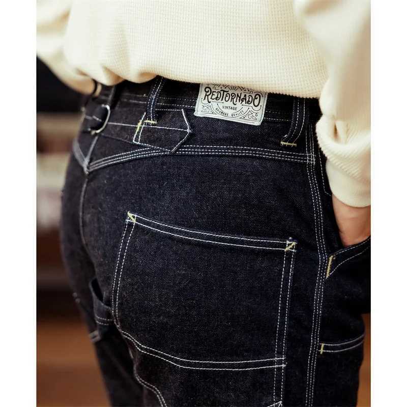 Red Tornado Retro Derrickman Pants American Casual Style Mens Jeans Amekaji X251016