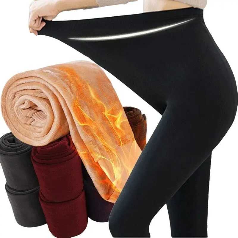 Autumn Winter Warm Fleece Women Leggings Velvet Thicken High Waist Tights Elastic Slim Solid Color Leggings Prevent Cold TightsT251016