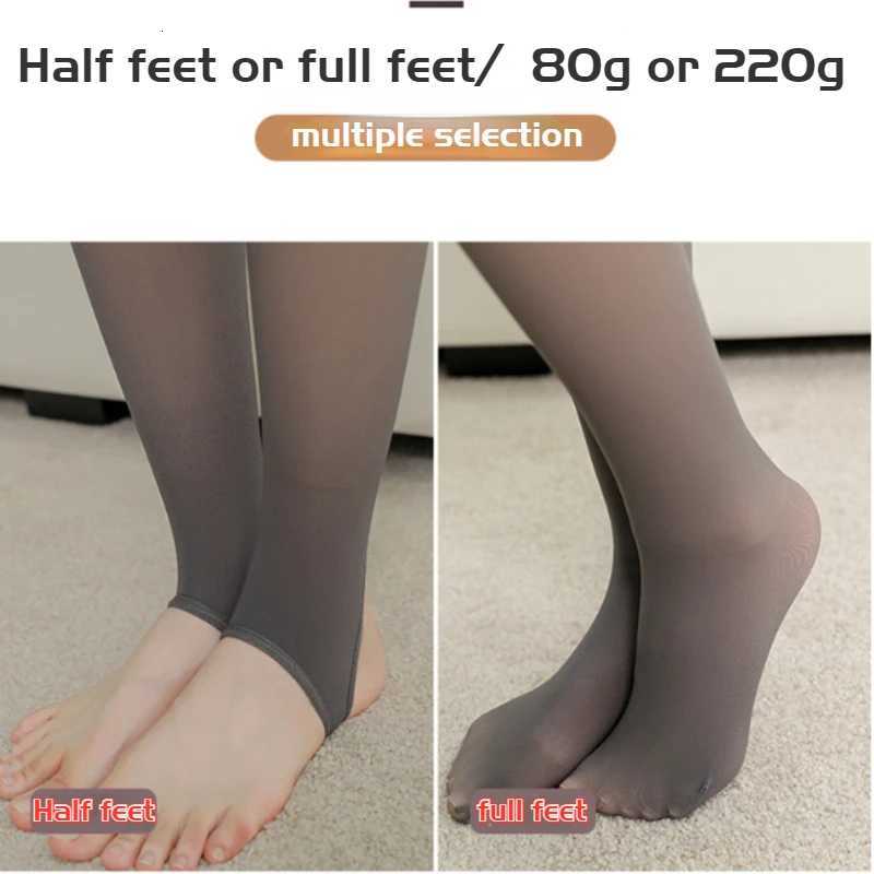 Winter Warm Leggings Women Translucent Fleece Stretch Thermal Tights High Waist Slim Stockings Streetwear High Waist LeggingT251016