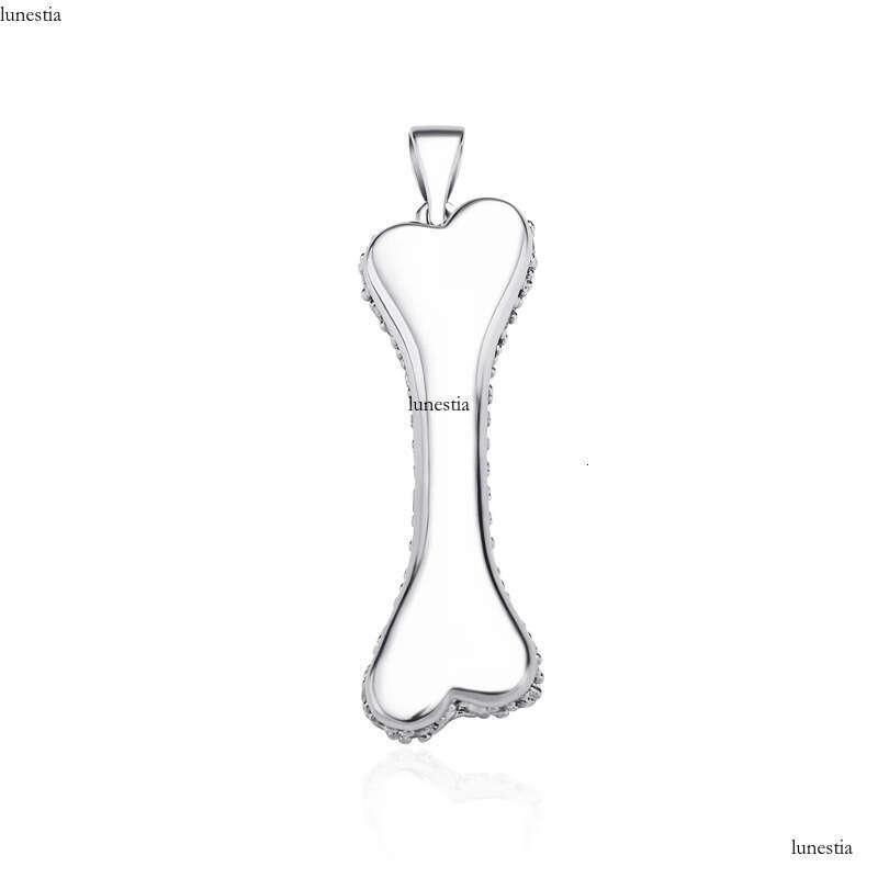 Mens Hip Hop Necklace Jewelry Sier Iced Out Bone Pendant Necklaces